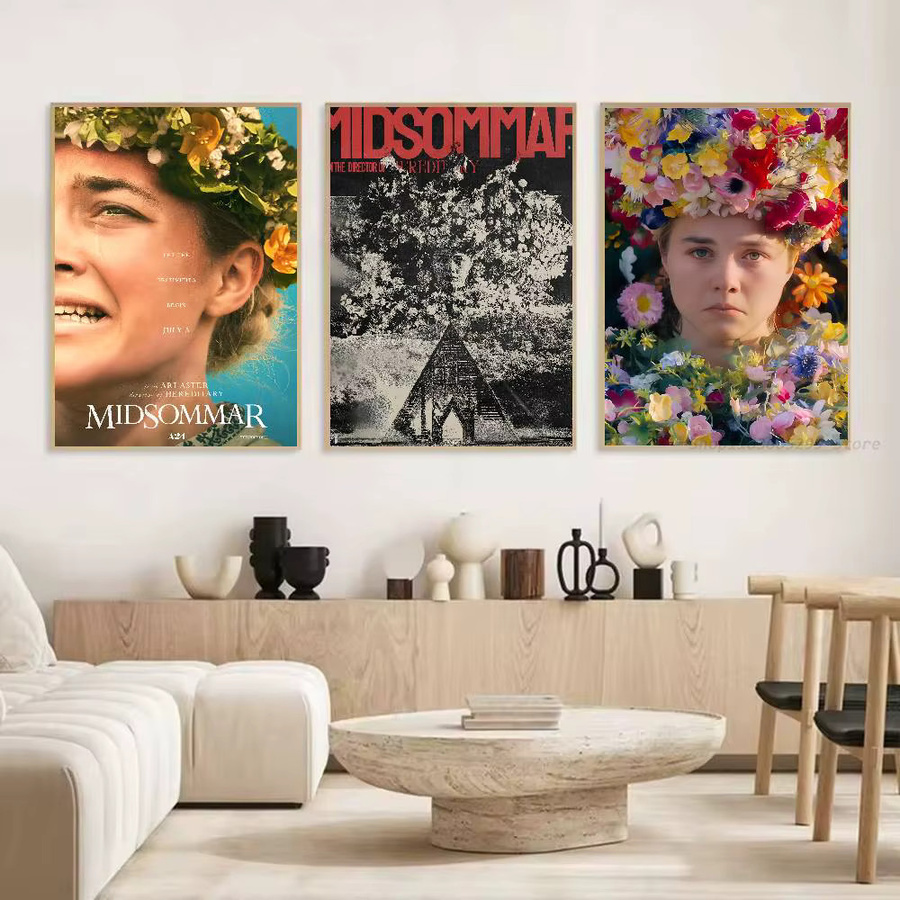 M-Midsommar-r Movies selbstklebendes Wandkunst-Poster aus Leinwand in Mehrfarbig für deine Heimdekoration - Bild 4