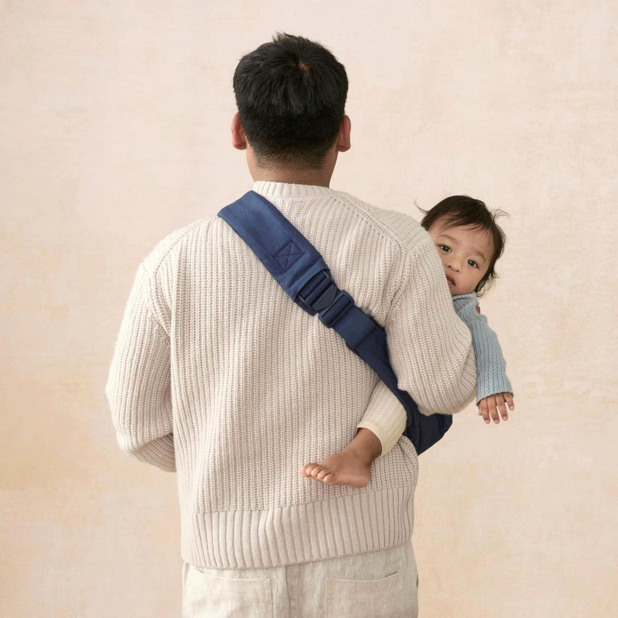 Ergobaby Hüfttrage Upsie Buckle Carrier in Blau aus Baumwolle - Bild 3