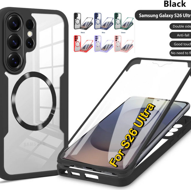 Samsung MagSafe Magnetische Ladehülle mit 360 Grad Frontdisplayschutz Transparent für Samsung Galaxy S26 Ultra S25 S24 S23 S22 FE - Bild 1