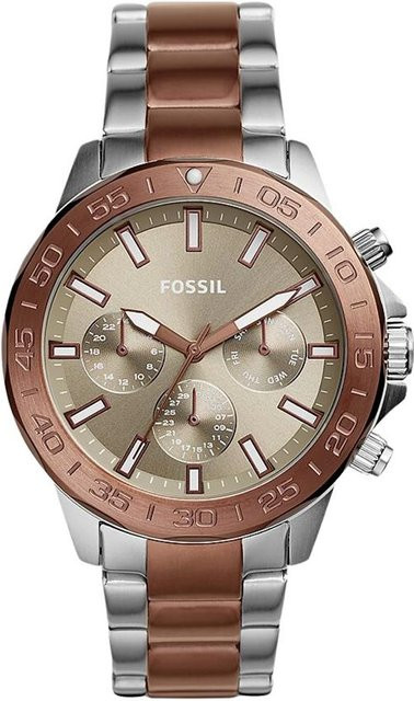 Fossil Armbanduhr Quarz, Edelstahl, beige, Herren - Bild 1