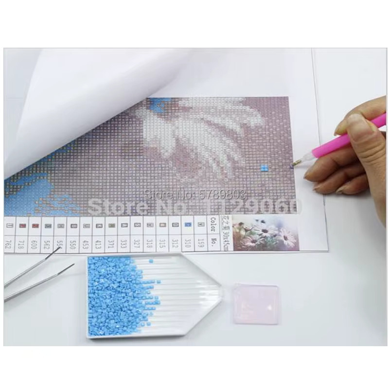 CSOUY DIY Diamantmalerei Set Kristall Geheimnis Foto mit Fee Staub Motiv, Mosaik Stickerei Set in Mehrfarbig, B/T/H: 30 x 30 x 30 cm - Bild 3