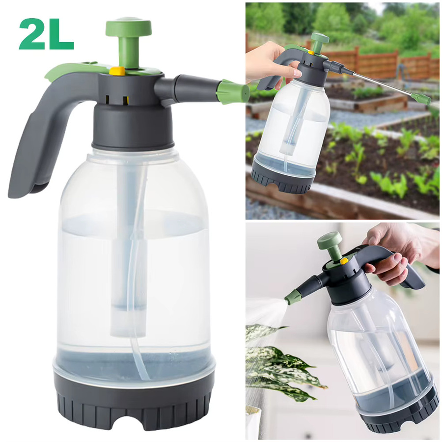 VAKIND Handdruck-Wassersprüher mit Luftkompression, 2 l, transparent - Bild 2