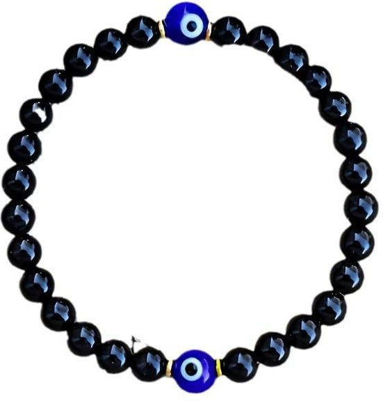 Armband Schwarzer Turmal, Schwarz, Kristall, Unisex, 19.5cm - Bild 1