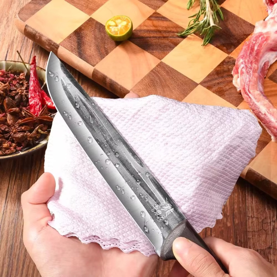 PLYS Handgeschmiedetes Fleischschabermesser mit Holzgriff zum Schlachten und Schneiden von Fleisch - Bild 3