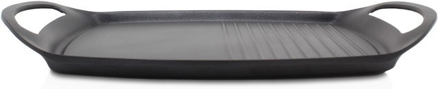 Karl Krüger Aluguss Grillplatte Delta, Schwarz, B: 47 cm, T: 29 cm, Backofenfest und Antihaftbeschichtet - Bild 1