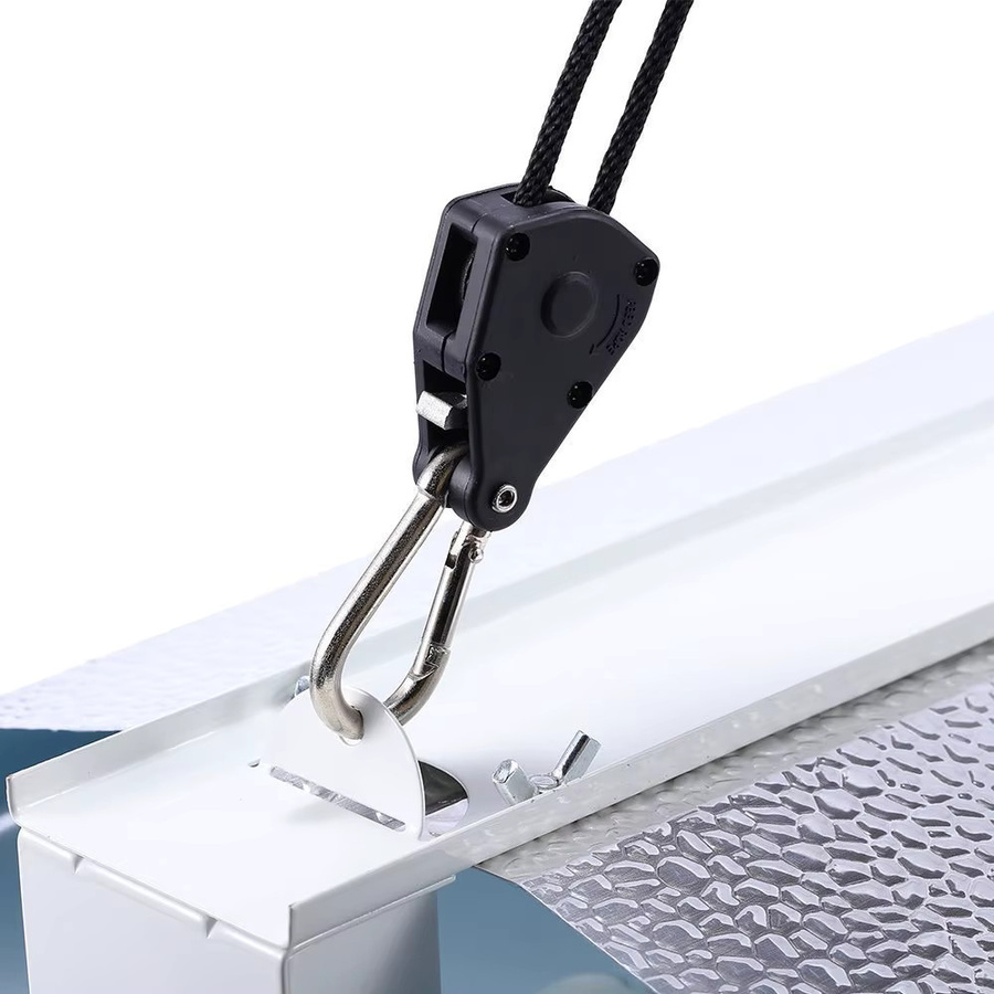 4 Stück Super Bud verstellbare Seil-Clip-Aufhänger, 1/8 Zoll, 8 Fuß lang, schwarz, kunststoffbeschichtet - Bild 2
