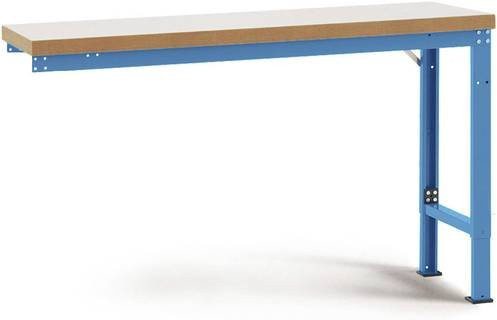 Manuflex Profi Spezial Anbauwerkbank mit Kunststoff-Tischplatte, Farbe: Lichtblau/Grau, B/T/H: 125 x 70 x 74 cm - Bild 1