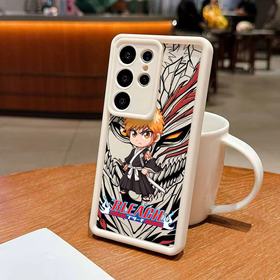Samsung Galaxy S26 S25 S24 S23 S22 S21 S20 FE Ultra Plus Soft Phone Case mit BLEACH Cartoon-Charakter und Lanyard in Multicolour - Bild 2