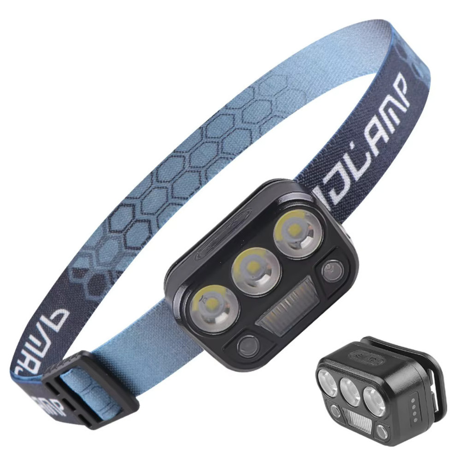 XTE LED-Stirnlampe in Rot und Schwarz mit 5 LEDs und 3 Modi für Camping und Wandern - Bild 3