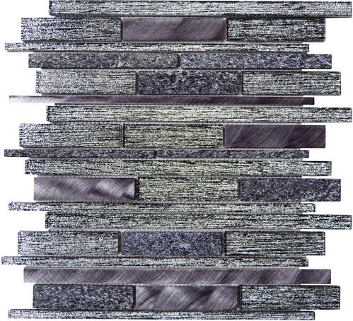 HuH Mosaikfliese Style Wandbelag aus Glas in Schwarz, B x L: 31 x 29,8 cm - Bild 1