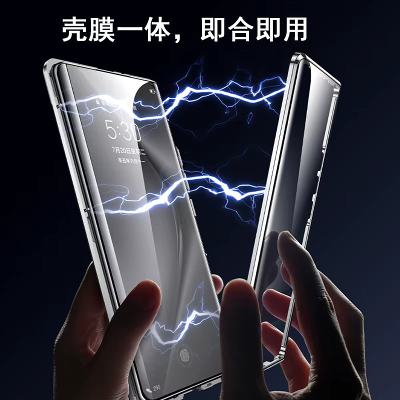 Transparente magnetische Metallschutzhülle für Xiaomi Poco F8 Pro und F8 Ultra mit 360-Grad-Vollabdeckung und Anti-Fall-Schutz - Bild 1