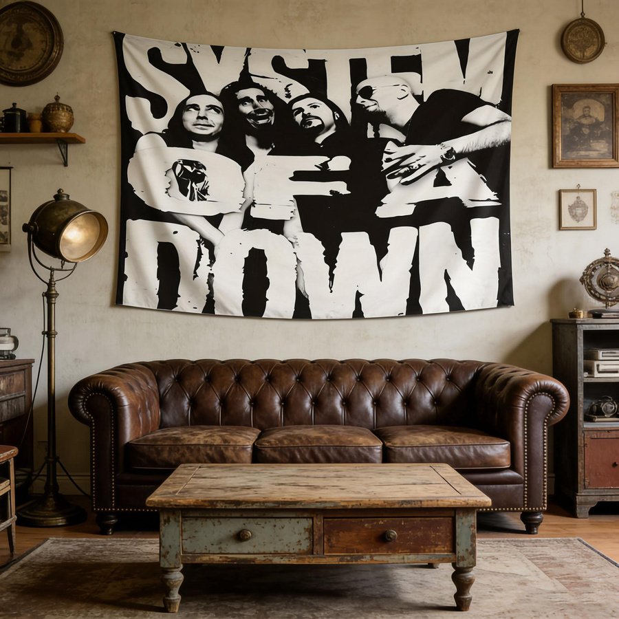 Psychedelischer Herzschlag Wandbehang von JMG Household Supplies, abstrakte Textilkunst im Vintage-Stil für dein Schlafzimmer oder Studentenwohnheim, Breite: 40 cm, Höhe: 60 cm - Bild 3