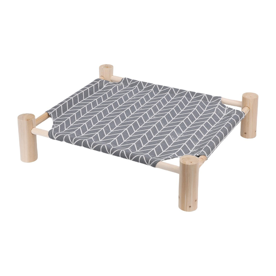 Multifunktionales erhöhtes Hundebett mit abnehmbarem Bezug aus Holz und Stoff für Hunde, Katzen und Kleintiere Type 2 - Bild 1