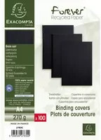 Exacompta Einbanddeckel EVERCOVER Schwarz 100 Stück aus Papier mit Blauer Engel - Bild 1