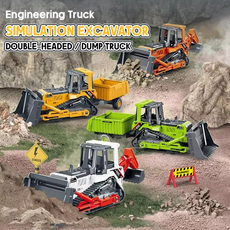 CONUSEA Simulations-Multifunktions-Gabelstapler-Modell-LKW, Doppelkopf-Bulldozer, Trägheits-Transportfahrzeug - Bild 1