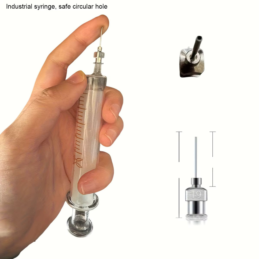 Metall-Flussmittelspritze mit Glasfass für die Mobiltelefon-Reparatur und BGA-Leiterplattenmontage, transparent, 5 ml und 10 ml - Bild 3