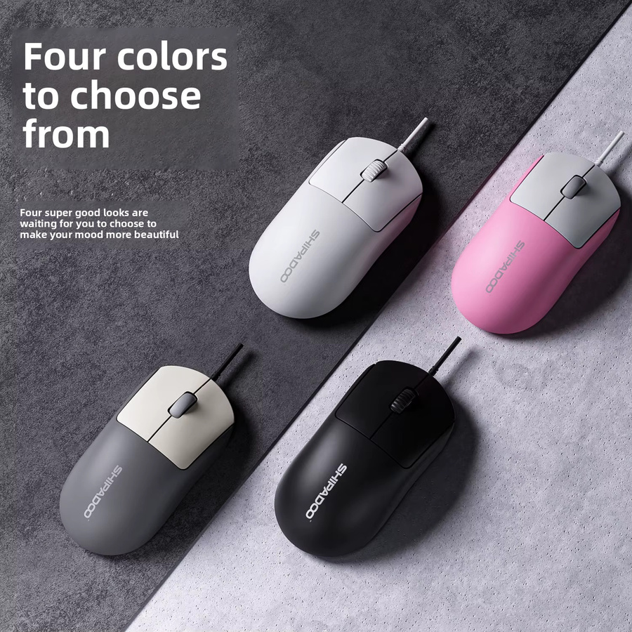 NexusClick S310 USB Büro-Maus mit Kabel, ergonomisches Design, 1600 DPI, Schwarz - Bild 6