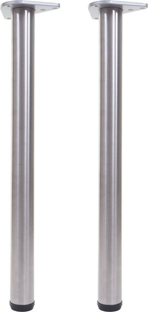 2er-Set Tischbeine MCW-H36 in Edelstahl-Optik, Höhe: 73 cm - Bild 1
