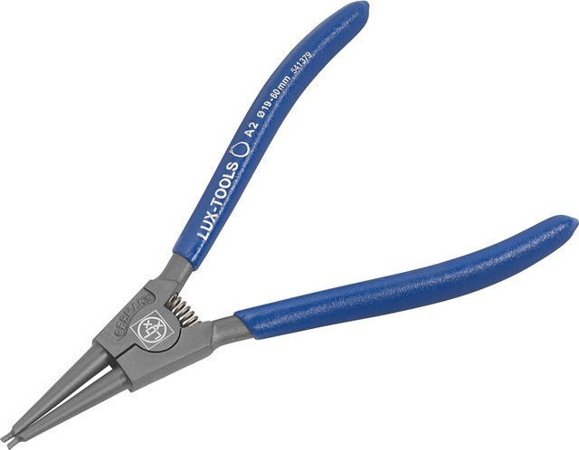 LUX-TOOLS Sprengringzange für Außenringe gerade aus Chrom-Vanadium-Stahl in Blau - Bild 1