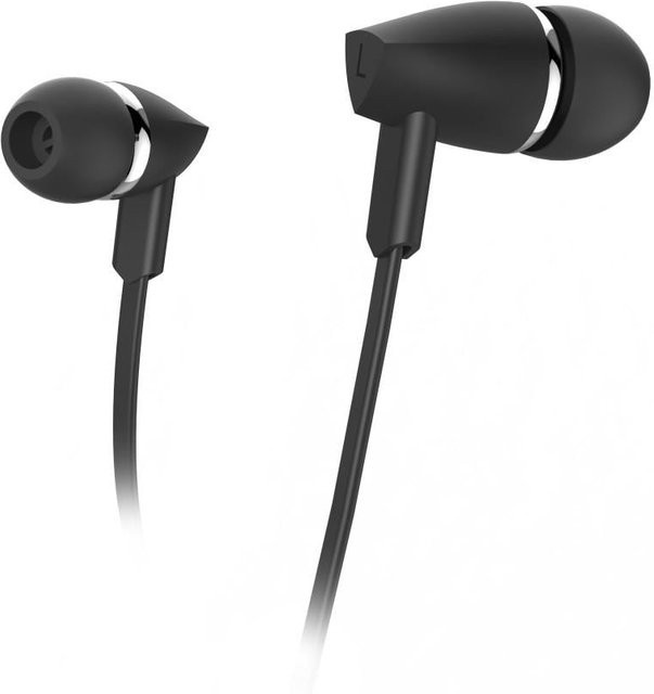 Hama In-Ear Kopfhörer Joy mit Mikrofon und Flachbandkabel in Schwarz - Bild 1
