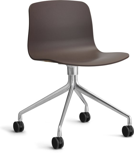 HAY About A Chair AAC 14 Drehstuhl in Purple mit Rollen und mattem Finish - Bild 1