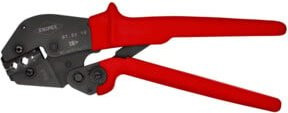 Knipex Crimpzange 97 52 10 mit rutschhemmenden Kunststoff-Hüllen in Rot, 250 mm - Bild 1