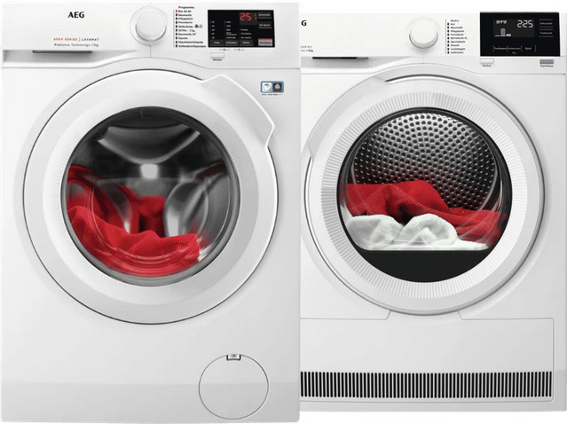 AEG Waschmaschine L6FBG51470 ProSense und AEG Wäschetrockner TR7T61580 SensiDry Set in Weiß - Bild 1