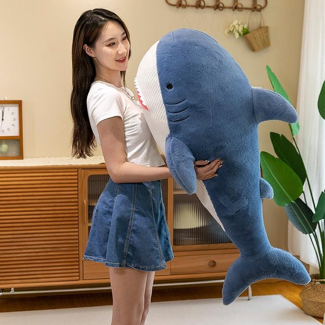 BC Pet Supplies Blauwal Plüschtier, Meerestiere, Blau, 60cm - Bild 1