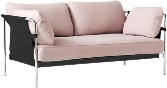 HAY Can 2 0 Sitzer Sofa in Pink mit Stoffbezug und Metallgestell - Bild 1