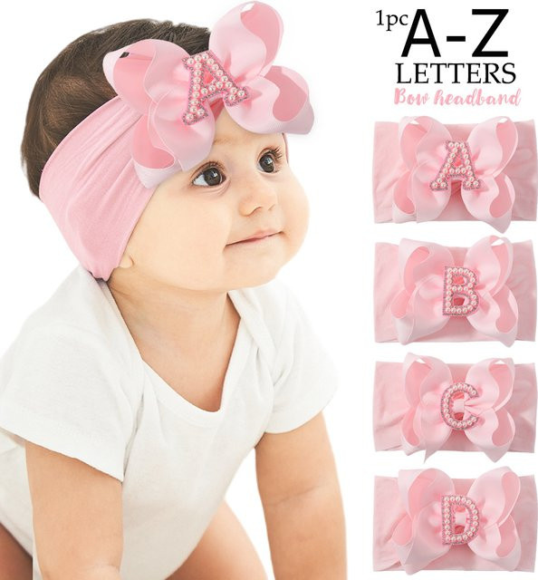 JOLLYPASS Perlen-Stirnband, rosa, Schleife, Nylon, Kinder - Bild 1