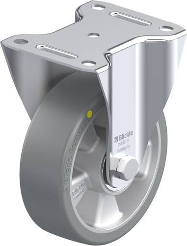 Blickle Bockrolle B-ALTH 150K-AS in Silber und Grau, Rad-Durchmesser: 150 mm, Tragfähigkeit: 400 kg - Bild 1