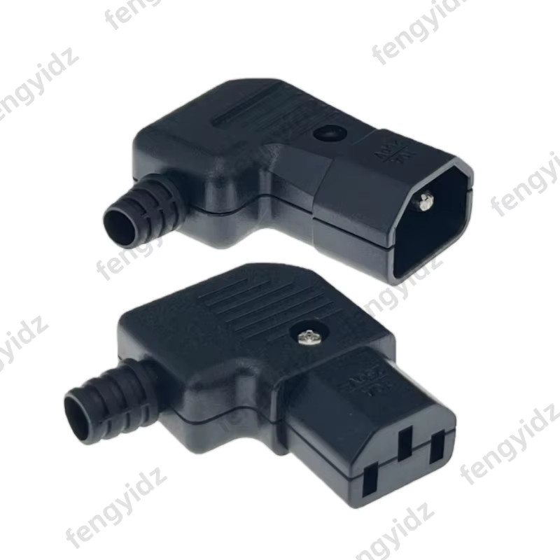 Fengyidz IEC320 C13 auf C14 Winkel-Stromkabel in Schwarz für PDU und UPS, 10A 250V - Bild 2