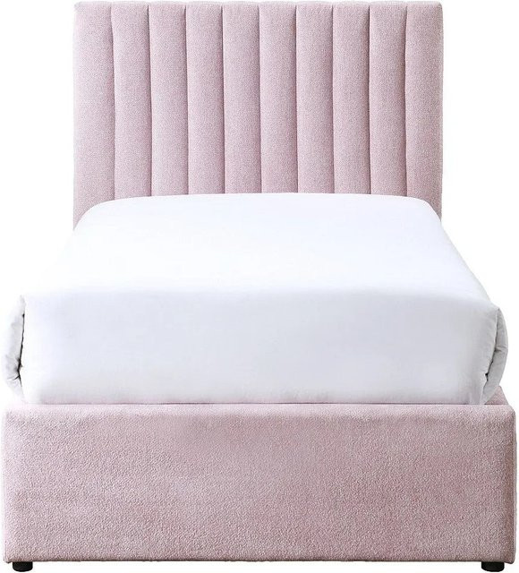 Vente-unique Bettrahmen Sarah in Rosa mit Schubladen im Vintage-Stil, B/T/H: 104 x 205,5 x 110 cm - Bild 1