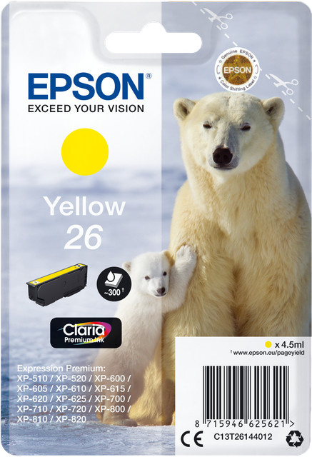 Epson Druckerpatrone C13T26114012 Gelb für Inkjet-Drucker - Bild 1