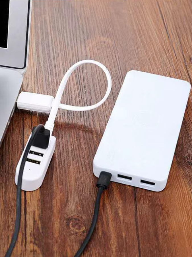 3-Port USB 2.0 Hub als USB-Splitter und Ladegerät für Laptop und PC in Weiß - Bild 6