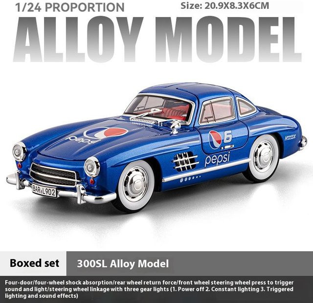 Linyi toy car Cola Edition 300SL Legierungsmodell, 1:24, grau, ab 14 Jahren - Bild 1