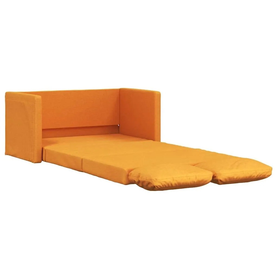 vidaXL Bodensofa mit Schlaffunktion in Dunkelgelb, Stoff, B/T/H: 174 x 112 x 55 cm - Bild 2