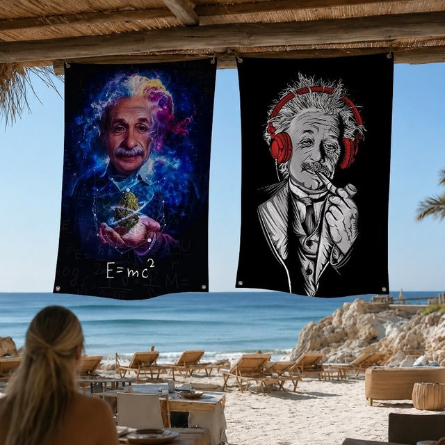E-EINSTEIN Outdoor-Flagge mit abstraktem Design in Multicolour, Wandbehang für Garten und Camping, B/H: 40 x 60 cm - Bild 1