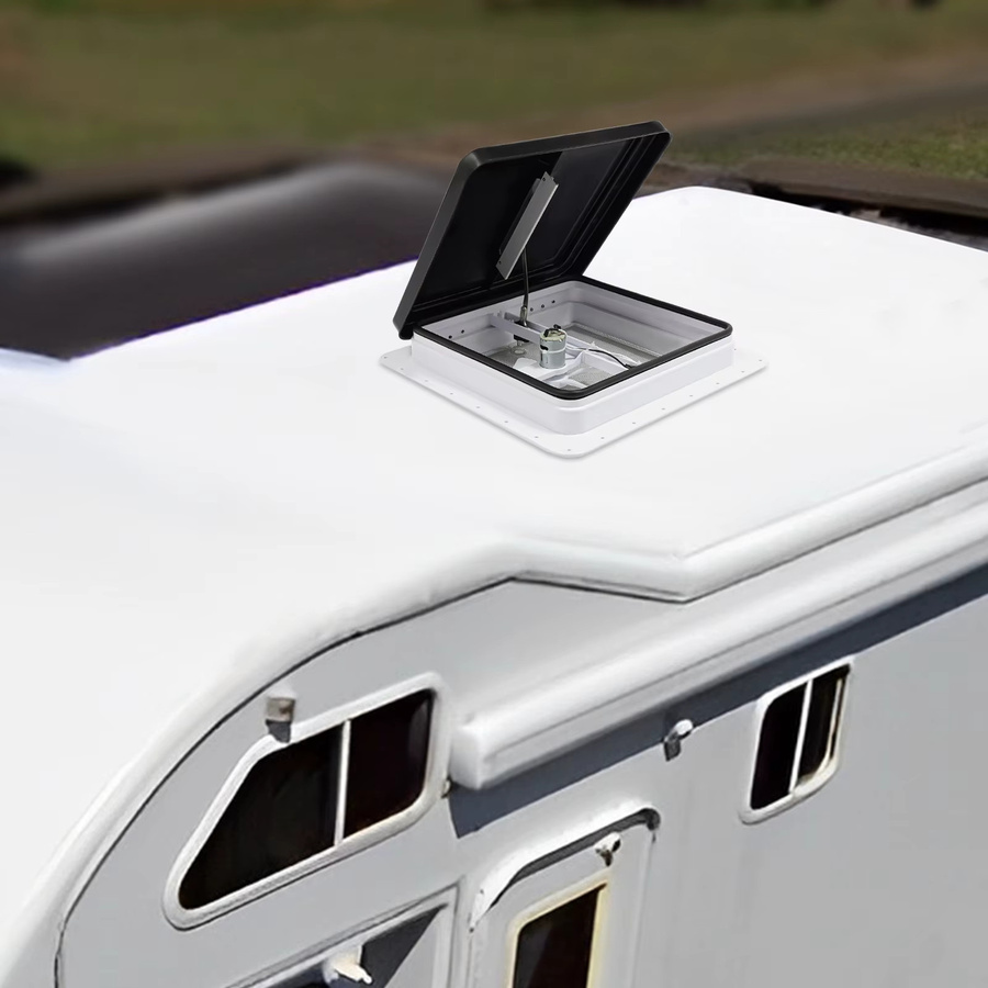 Bymaocar Dachfenster für Wohnwagen oder Wohnmobile in Weiß mit Dekalin-Dichtmittel und Schrauben, Außengröße: 42 x 42 cm, Innengröße: 35 x 35 cm - Bild 3