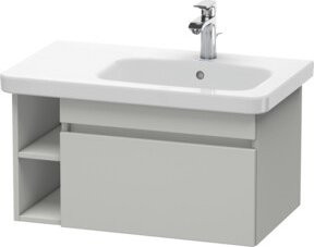 Duravit Waschtischunterschrank DuraStyle in Betongrau mit einem Auszug für Becken rechts, B: 73 cm, T: 44,8 cm - Bild 1