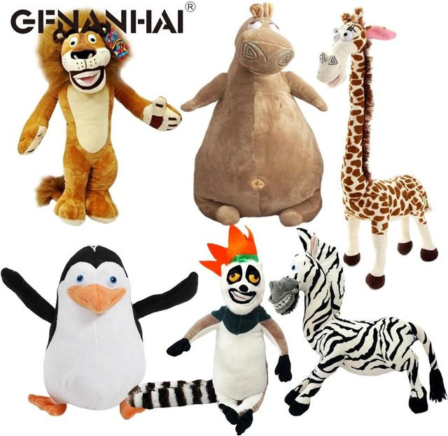 Yiran toy Madagaskar Plüschtiere, 6er Set, ab 1 Jahr - Bild 1