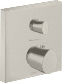 Hansgrohe Axor Starck Organic UP-THM Fertigset mit Absperrventil in Edelstahl-Optik und Silber - Bild 1
