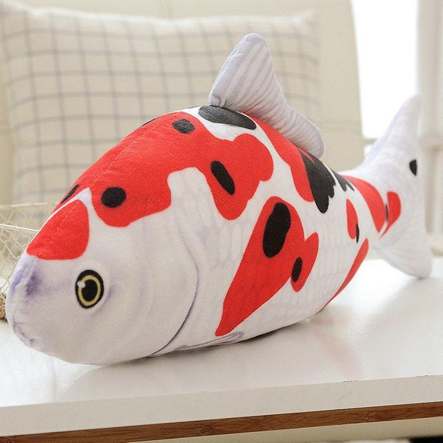 Kidsly Cyprinus Carpio Fisch Koi Karpfen Plüsch Spielzeug, 60cm, Bunt - Bild 1