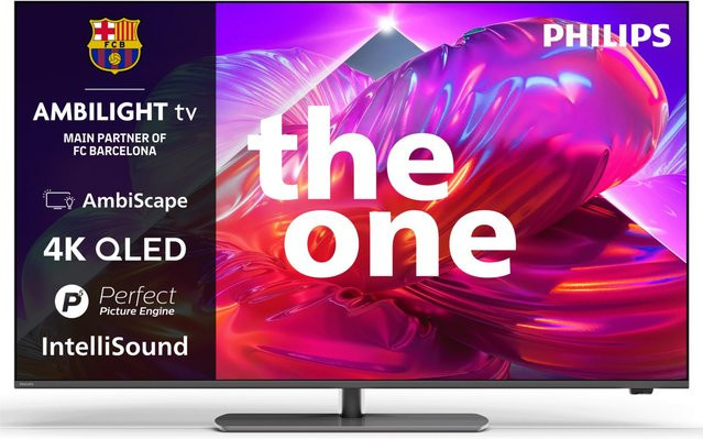 Philips The One QLED Smart-TV 65PQS9001/12, 4K Ultra HD, Ambilight, Grau - Bild 1