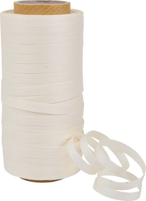 Cottonfield Baumwoll Ringelband in Beige mit 5 mm Breite - Bild 1