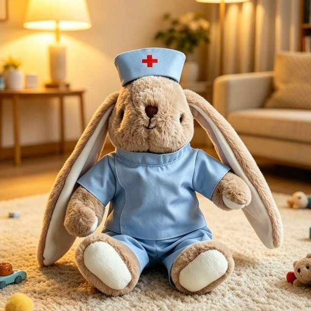 Binchi Fitness Krankenschwester Hase Plüschtier Squishy, ab 14 Jahre - Bild 1