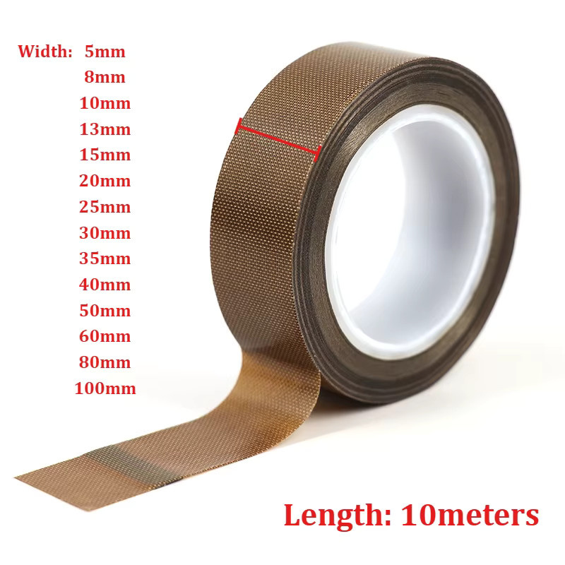 PTFE-Dichtungsband zur Wärmeisolierung, braun, Rolle mit 10 m Länge, Breite: 5–100 mm, Dicke: 0,13 mm oder 0,18 mm - Bild 4
