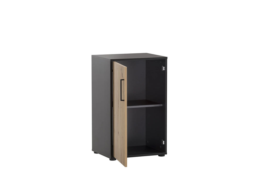 Schildmeyer Aktenschrank Aino Midischrank in Schwarzmatt und Artisan Eiche, B/H/T: 51 x 83,6 x 41 cm - Bild 3