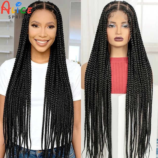 Alice Spring Box Braids Perücke, synthetisch, Full Lace, Damen - Bild 1