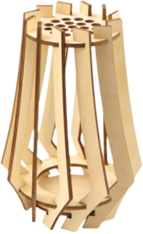 Kesoto 3D Puzzle Holz Vase Gebäude Set in Beige für DIY Home Dekoration und Blumenarrangements - Bild 1
